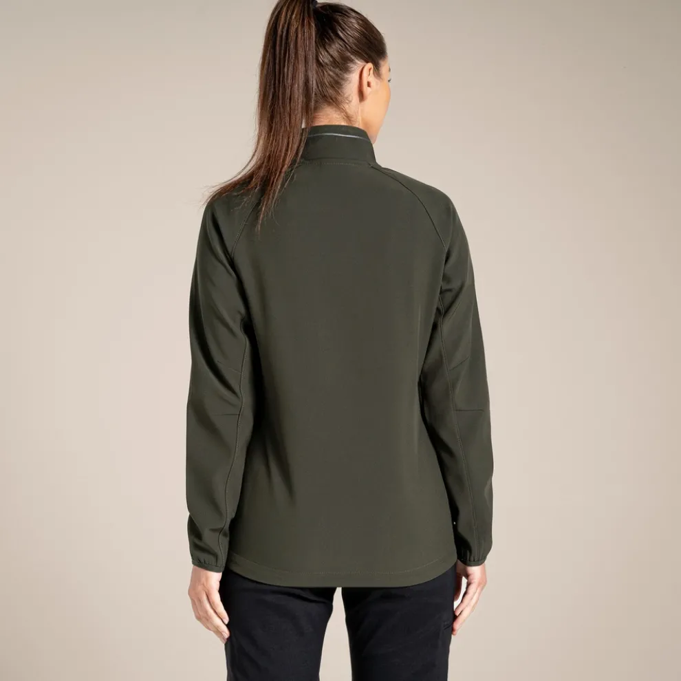 Expert Womens Basecamp Softshell Jacket | Dark Cedar Green