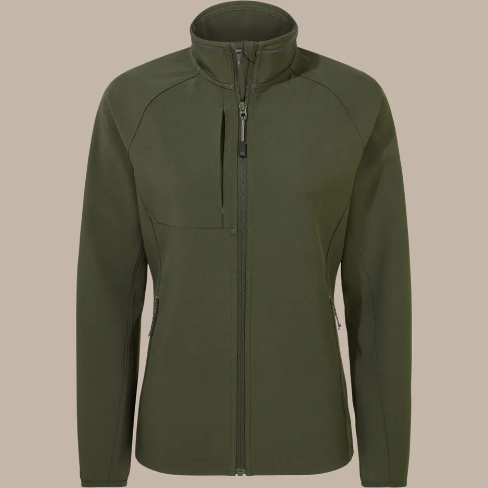 Expert Womens Basecamp Softshell Jacket | Dark Cedar Green