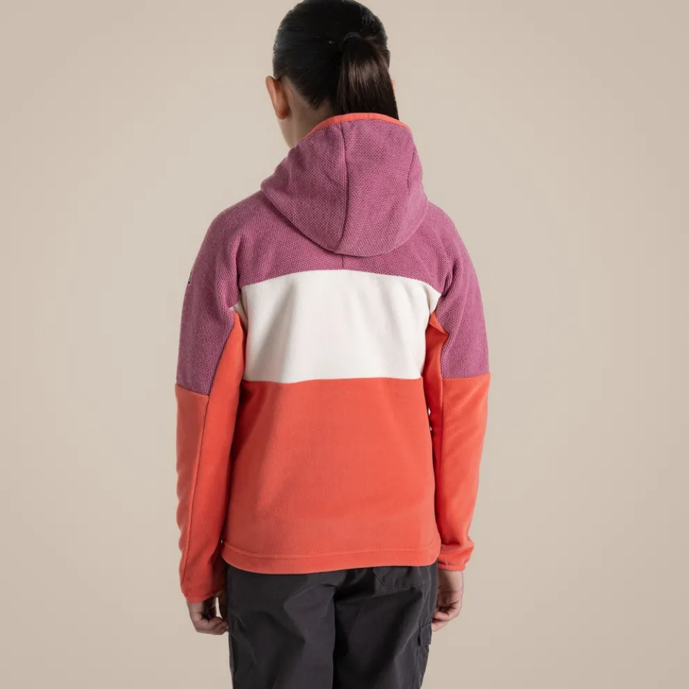 Kid's Bindloe Hooded Fleece Jacket | Dusky Hibiscus / Deep Coral
