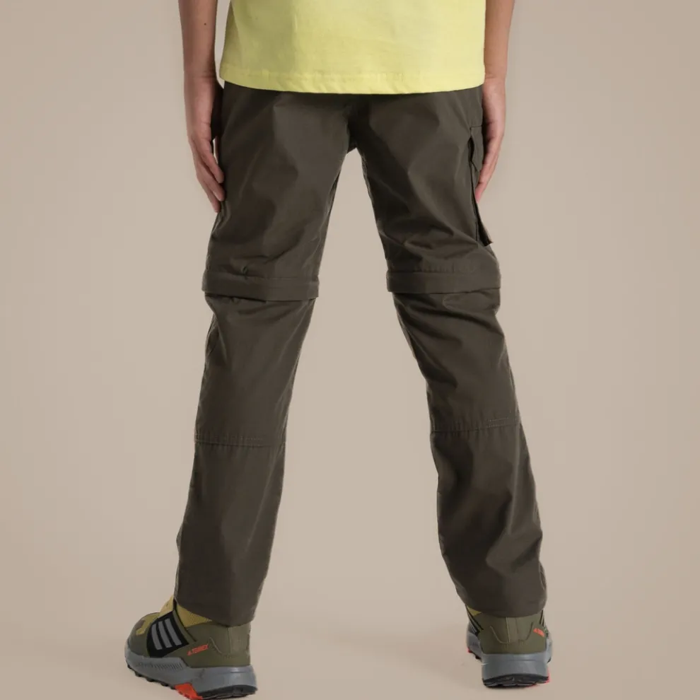 Kid's Kiwi Cargo II Convertible Trousers | Woodland Green