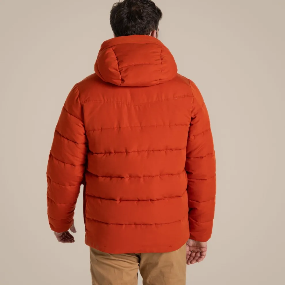 Men's Aaron Downlike Hooded Jacket | Carnelian Orange