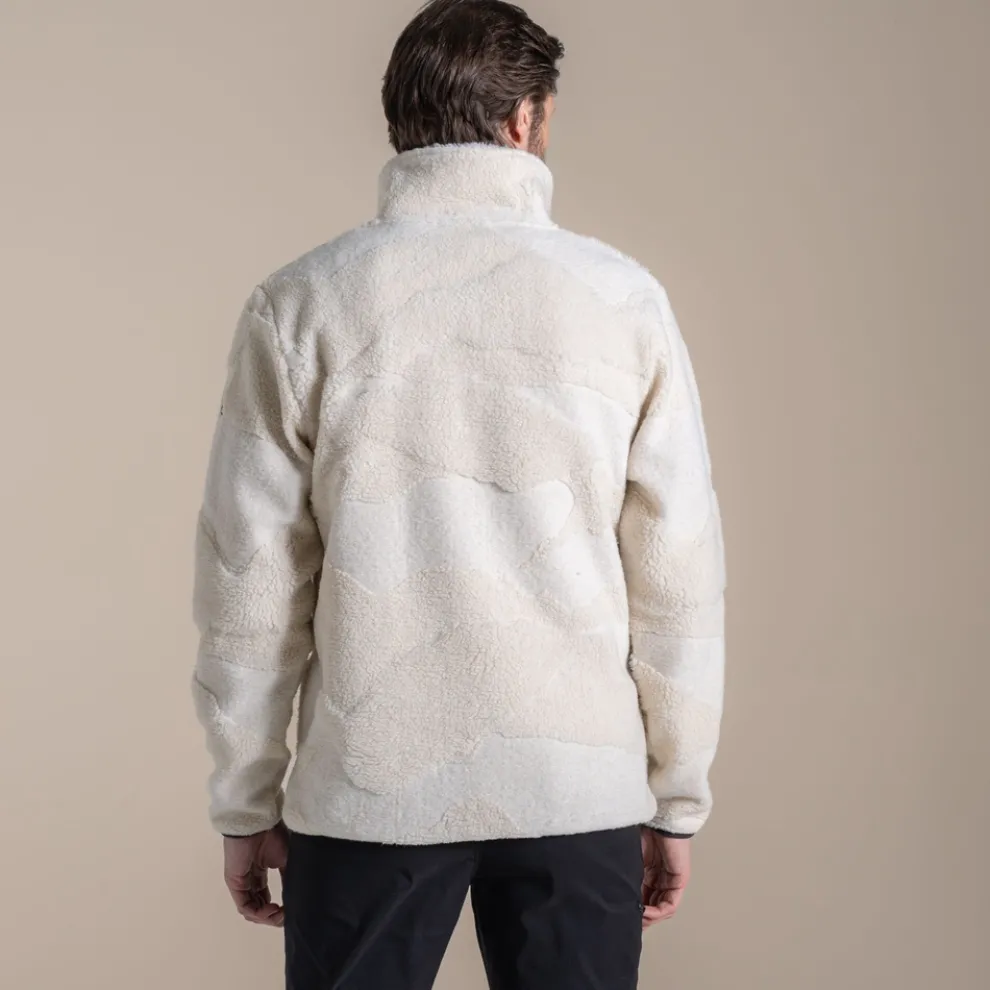 Men's Angletarn Overhead Fleece | Ecru Print