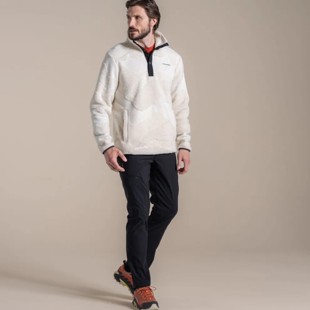 Men's Angletarn Overhead Fleece | Ecru Print