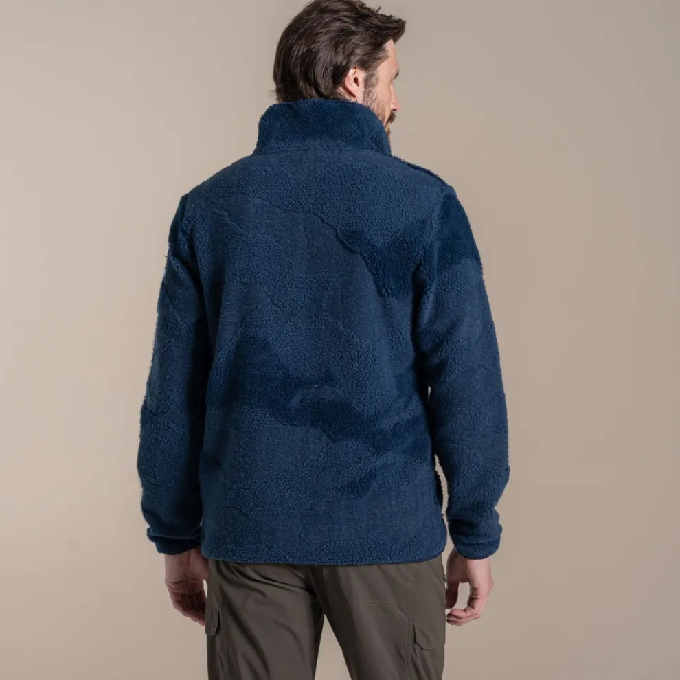 Men's Angletarn Overhead Fleece | Blue Stone Print