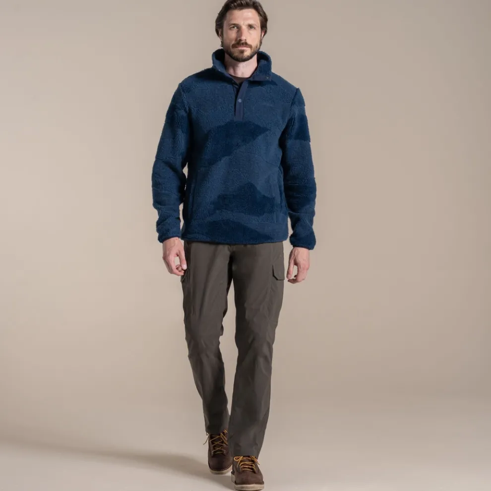 Men's Angletarn Overhead Fleece | Blue Stone Print