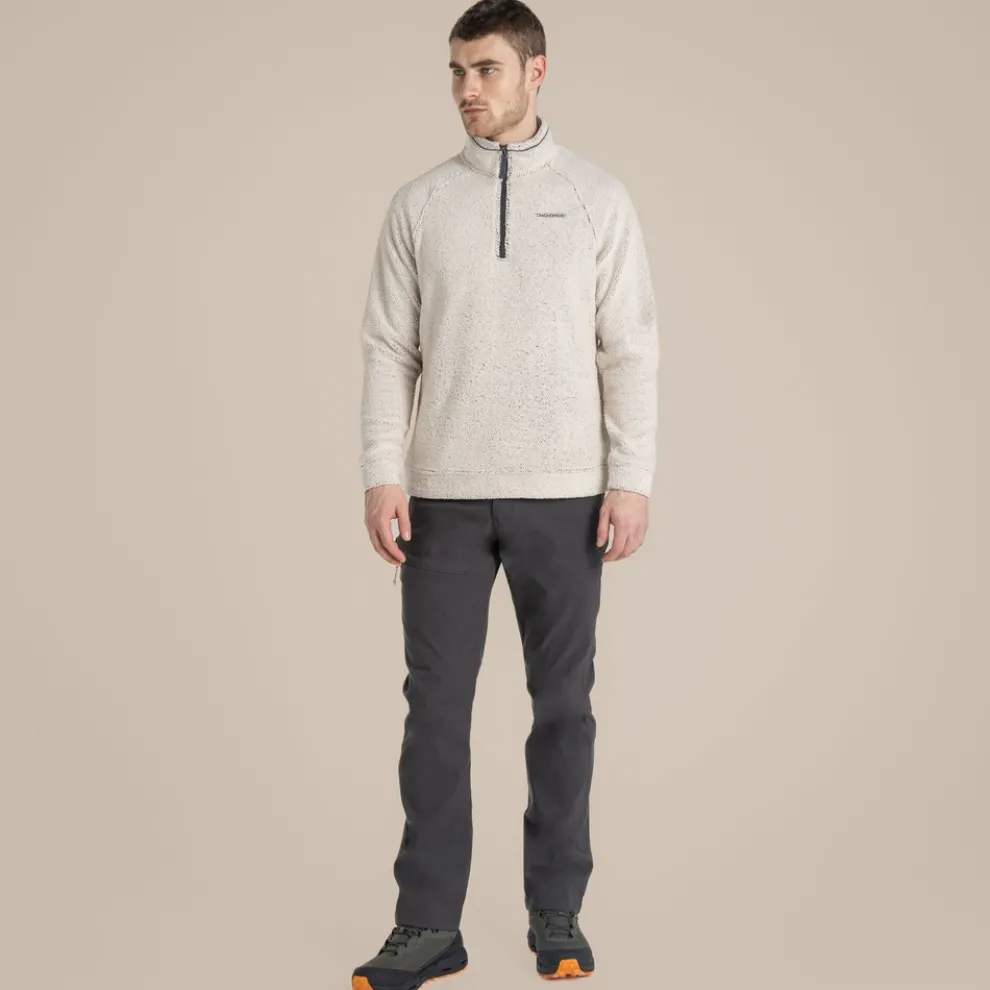 Men's Karlton Half Zip Fleece | Ecru