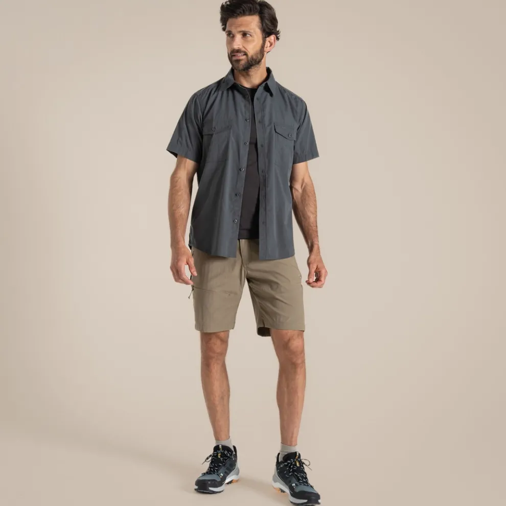 Men's Kiwi Short Sleeved Shirt | Dark Grey