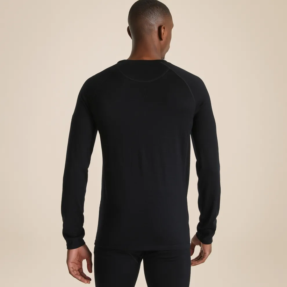 Men's Merino Crew Neck Long Sleeved Baselayer II | Black