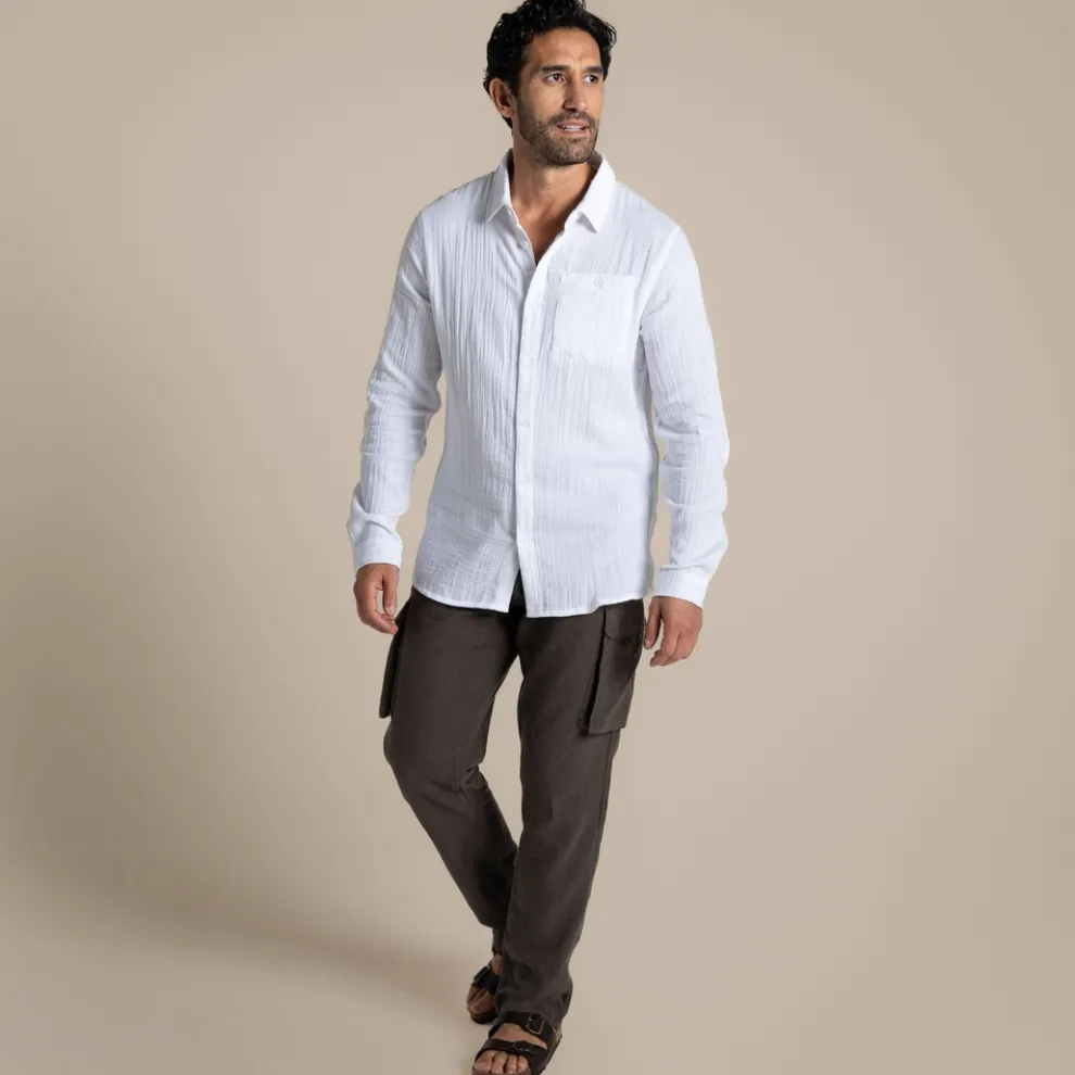 Men's Moro Long Sleeved Shirt | White