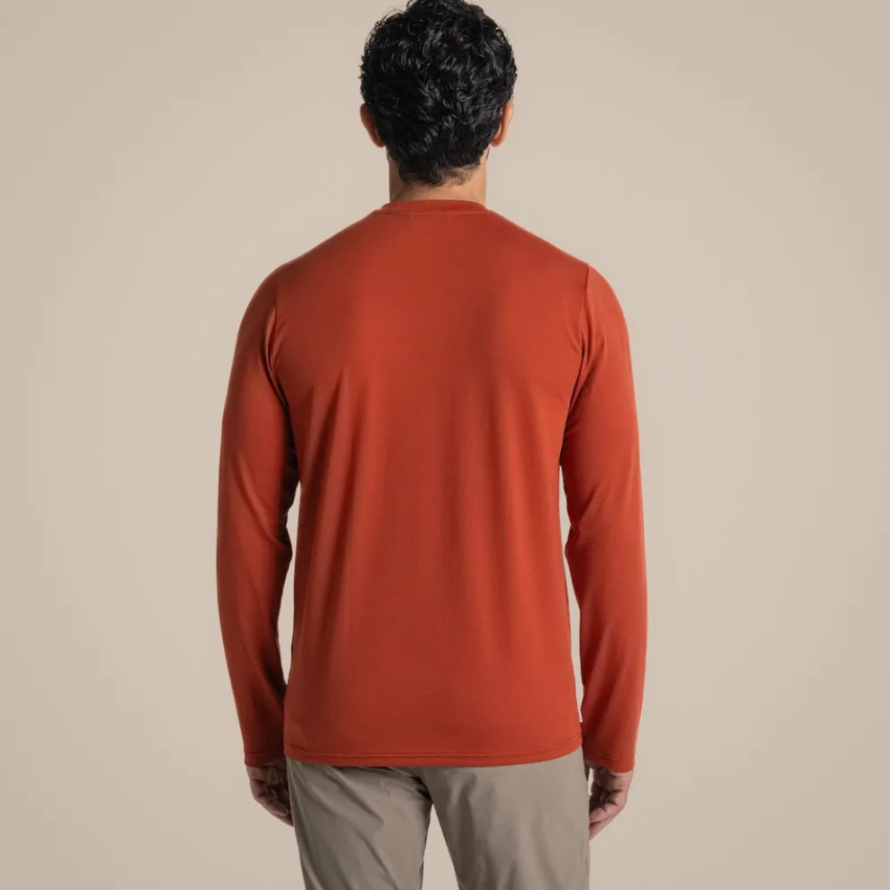 Men's Nosilife Abel Long Sleeved T-Shirt | Red Beach
