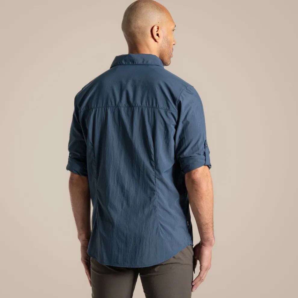 Men's NosiLife Nuoro Long Sleeved Shirt II | Blue Stone