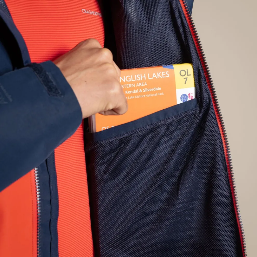 Men's Osuna Waterproof Jacket | Blue Navy / Pimento Red