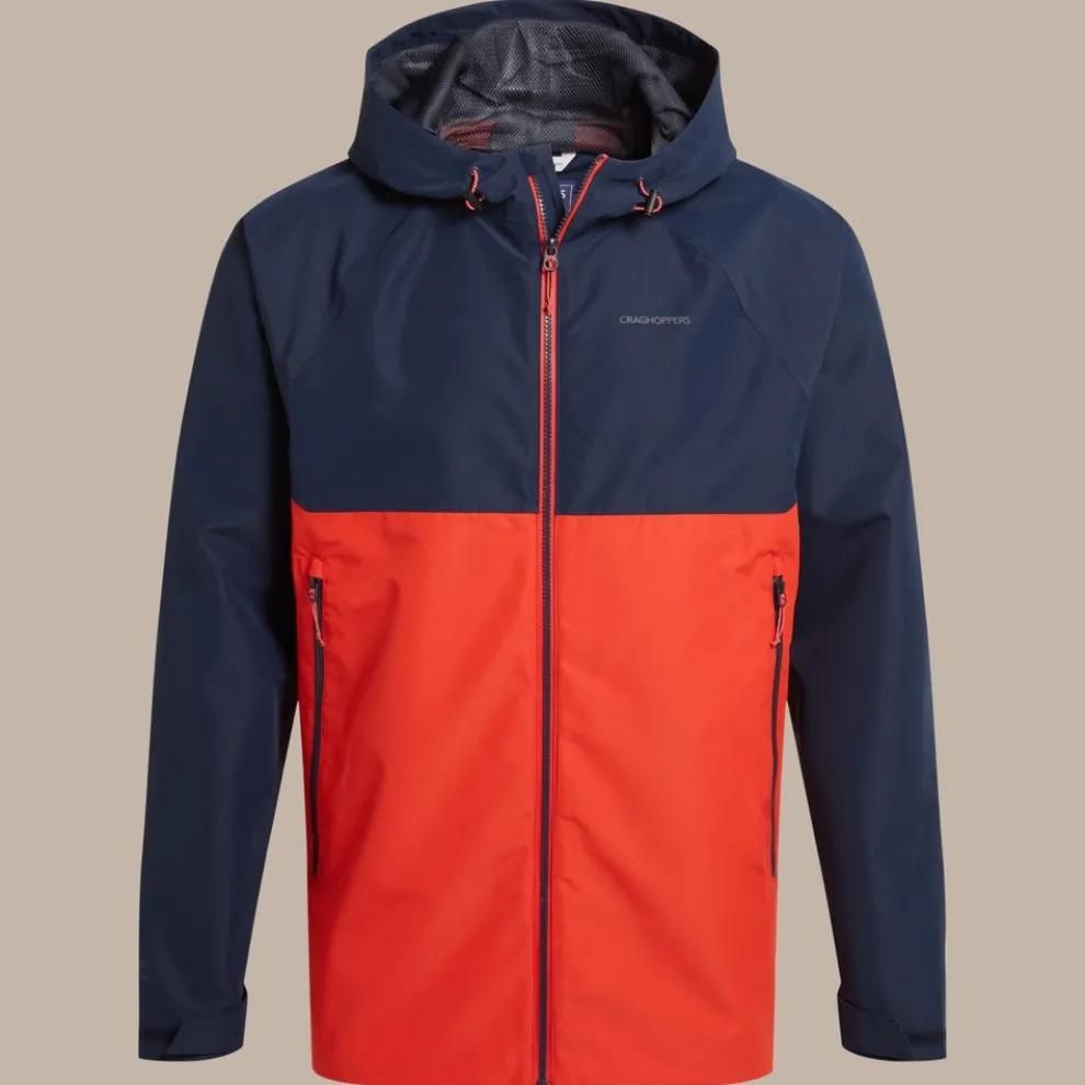 Men's Osuna Waterproof Jacket | Blue Navy / Pimento Red