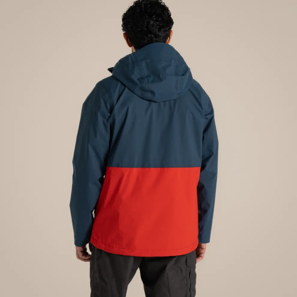 Men's Pandion Waterproof Jacket | Blue Stone / Pimento Red