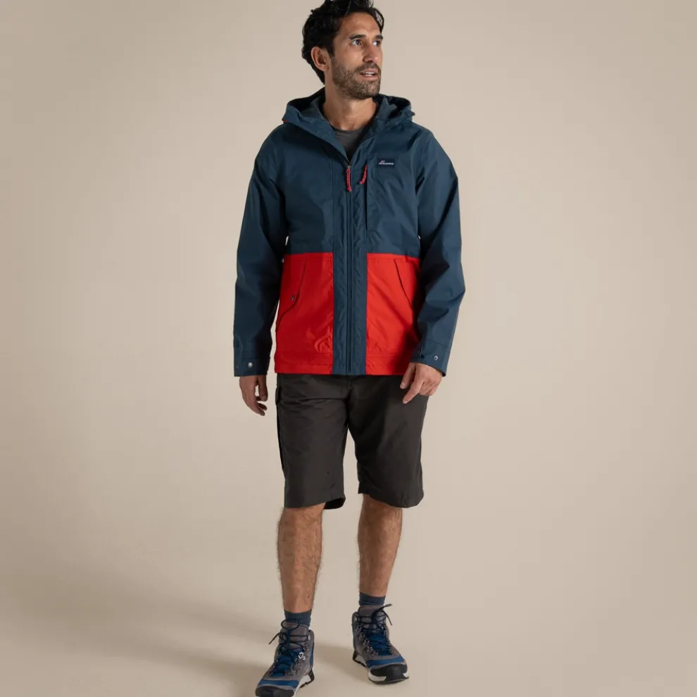 Men's Pandion Waterproof Jacket | Blue Stone / Pimento Red