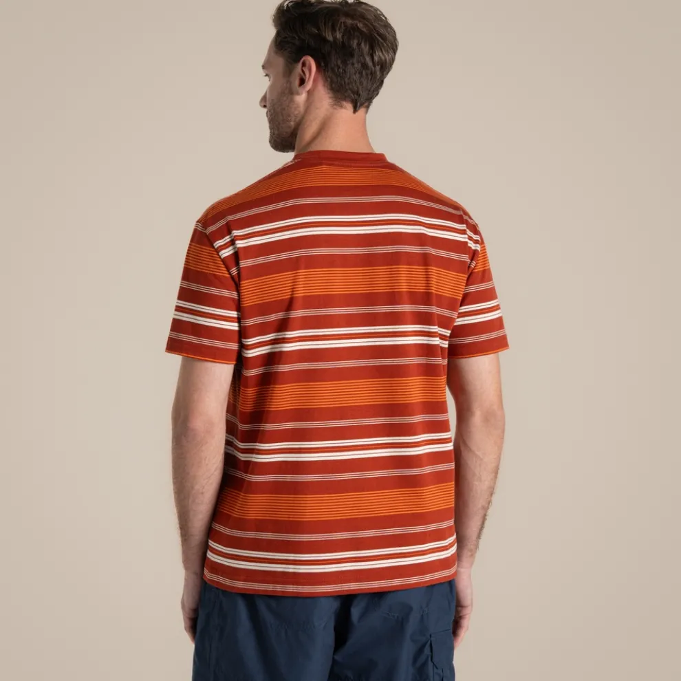 Men's Pointer Short Sleeved T-Shirt | Red Beach Stripe