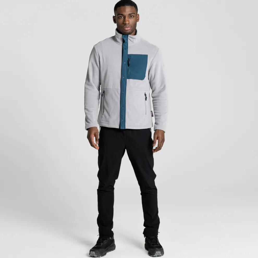 Men's Polartec Argo Full Zip Fleece | Soft Grey Marl