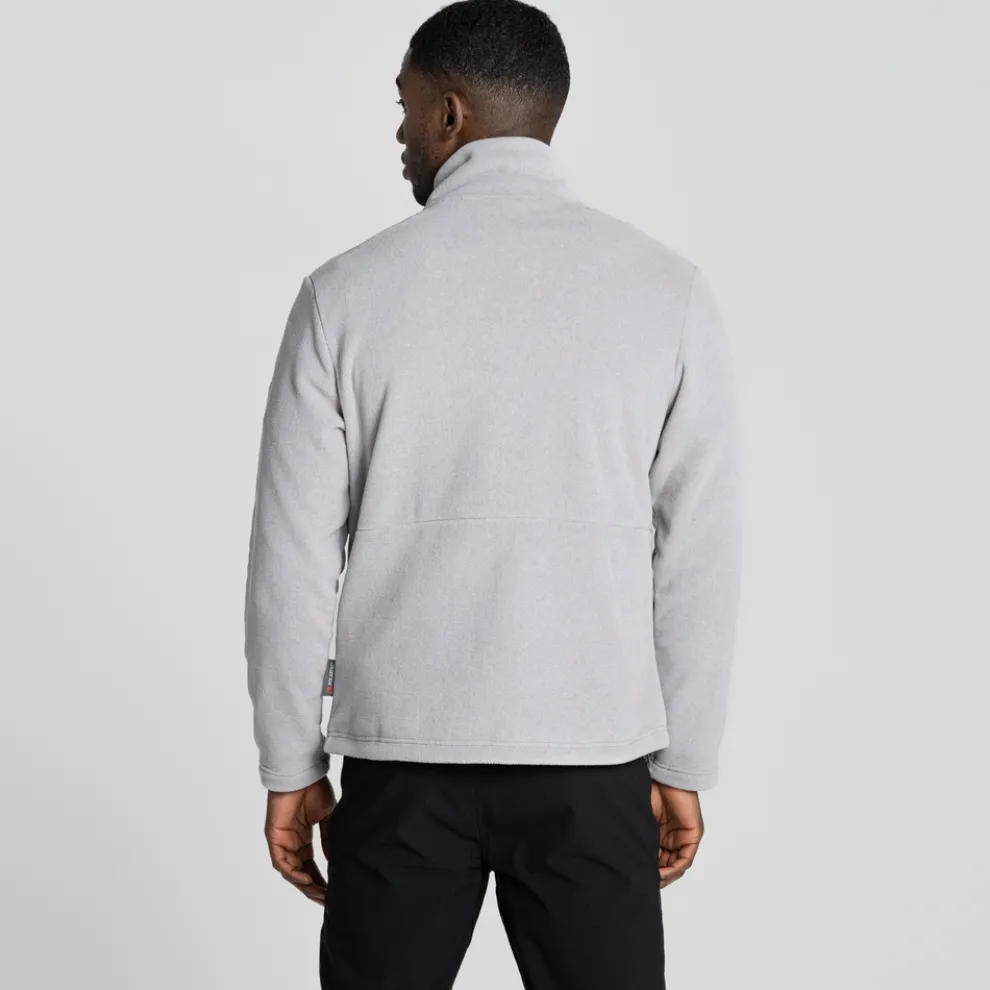 Men's Polartec Argo Full Zip Fleece | Soft Grey Marl
