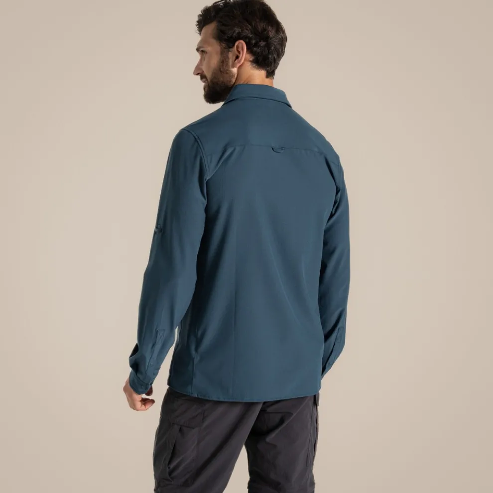 NosiLife Pro Long Sleeved Shirt V | Blue Stone