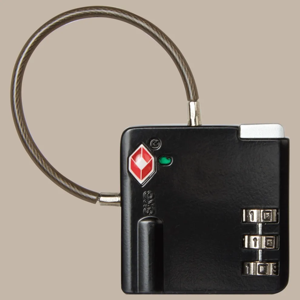 TSA Padlock Combo/Cable | Black