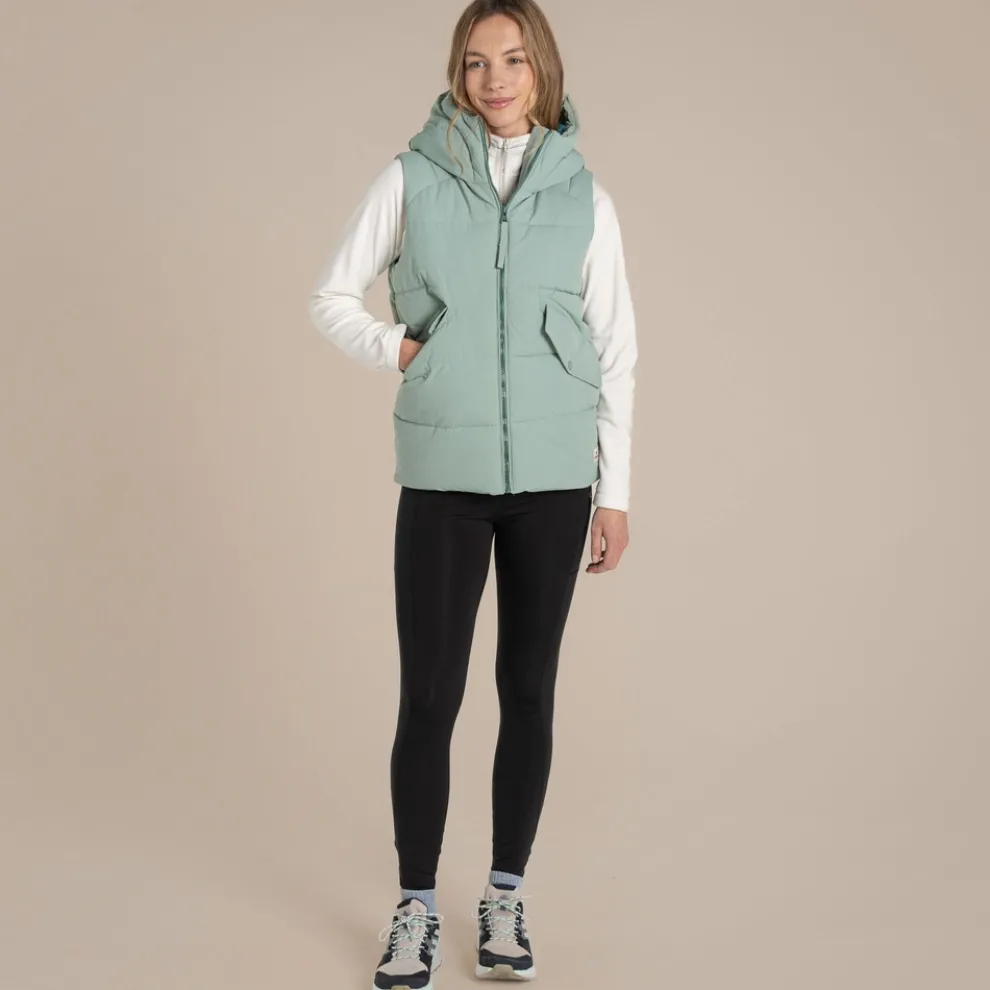 Women's Andes Waterproof Hooded Vest | Pale Pistachio