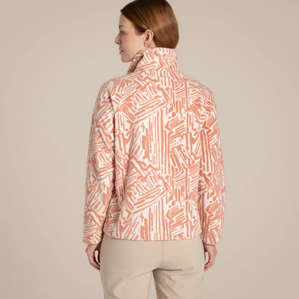 Women's Annjela Half Zip Fleece | Clay Print