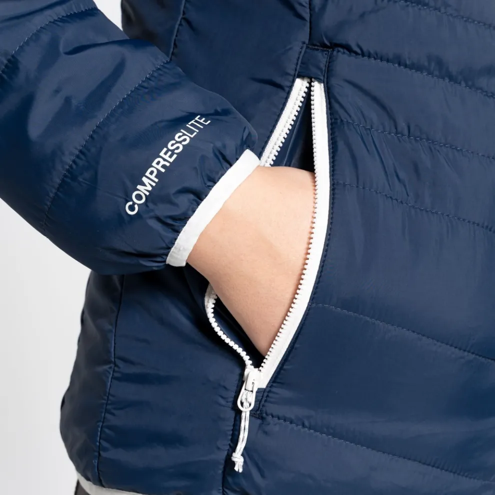 Women's Compresslite VI Hooded Jacket | Blue Navy / Seasalt
