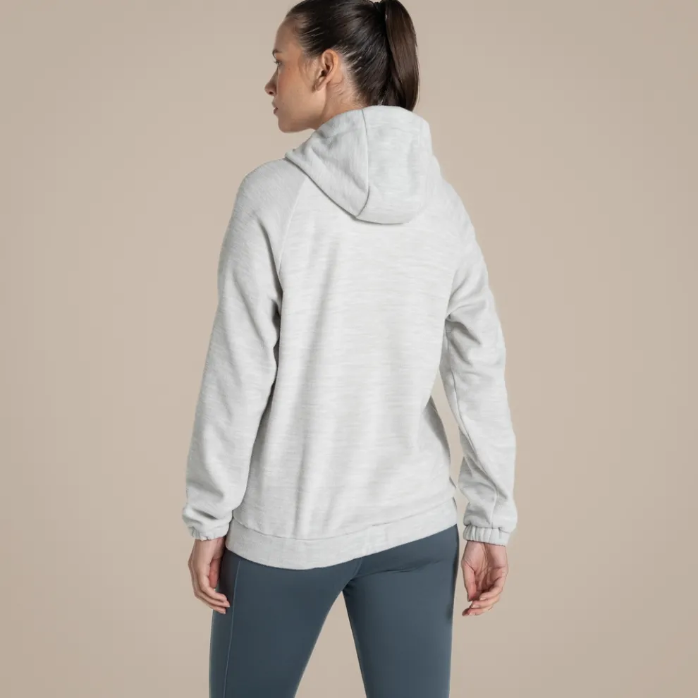 Women's Esk Hooded Half Zip Fleece | Lunar Grey