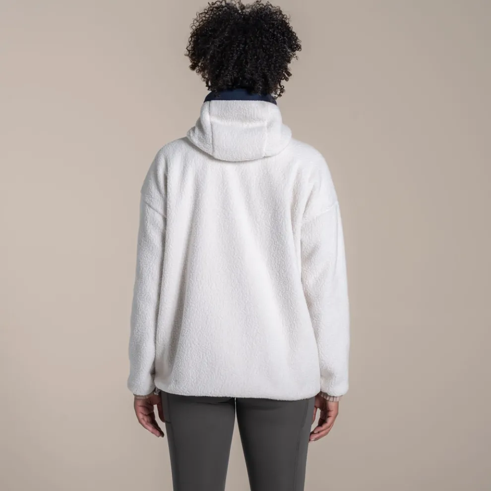 Women's Longlands Reversible Hooded Jacket | Ecru / Warm Beige