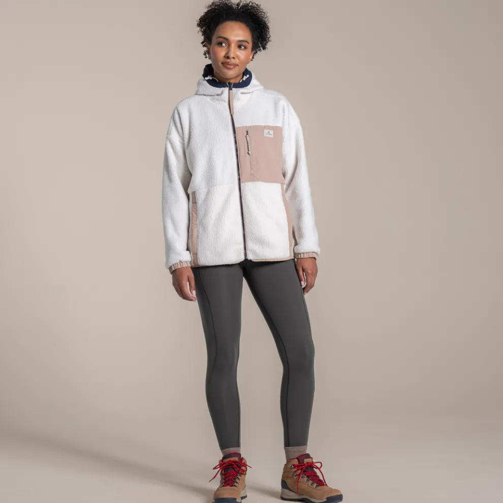Women's Longlands Reversible Hooded Jacket | Ecru / Warm Beige