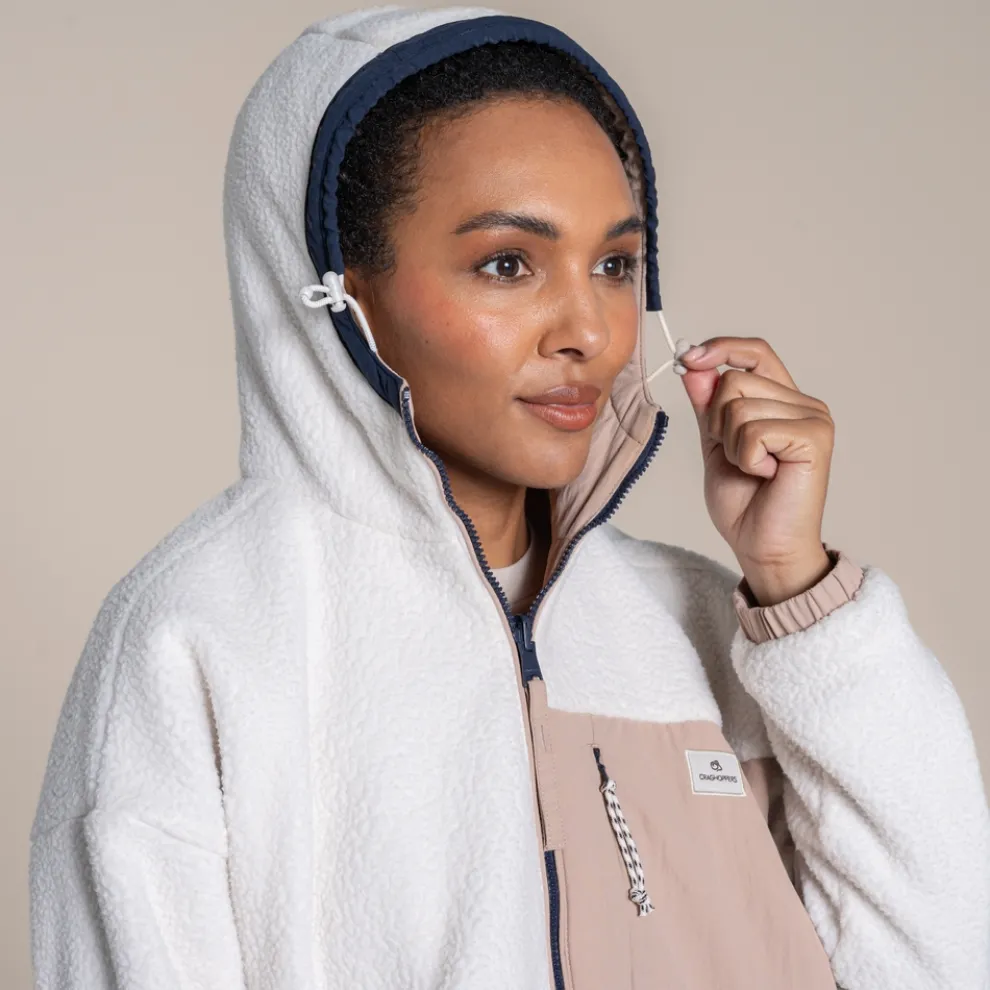 Women's Longlands Reversible Hooded Jacket | Ecru / Warm Beige