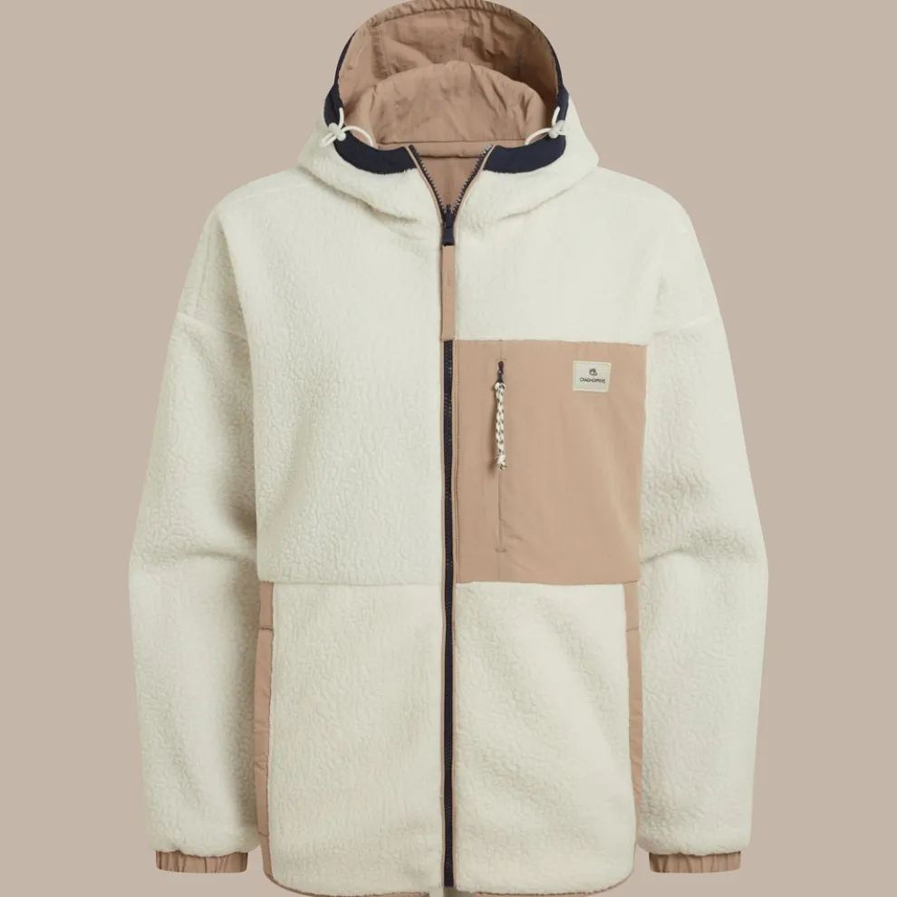 Women's Longlands Reversible Hooded Jacket | Ecru / Warm Beige