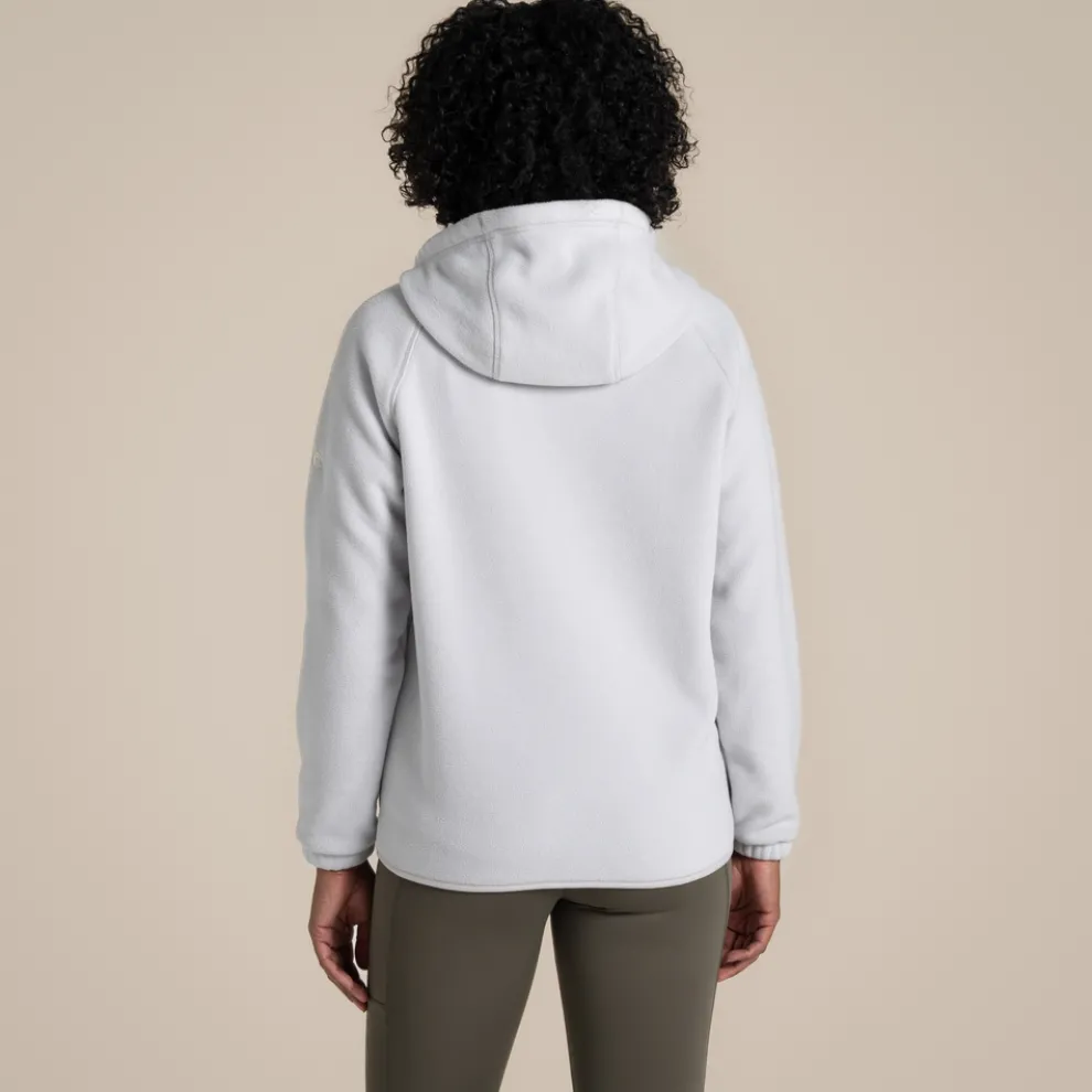 Women's Mari Full Zip Hooded Fleece | Light Grey Marl
