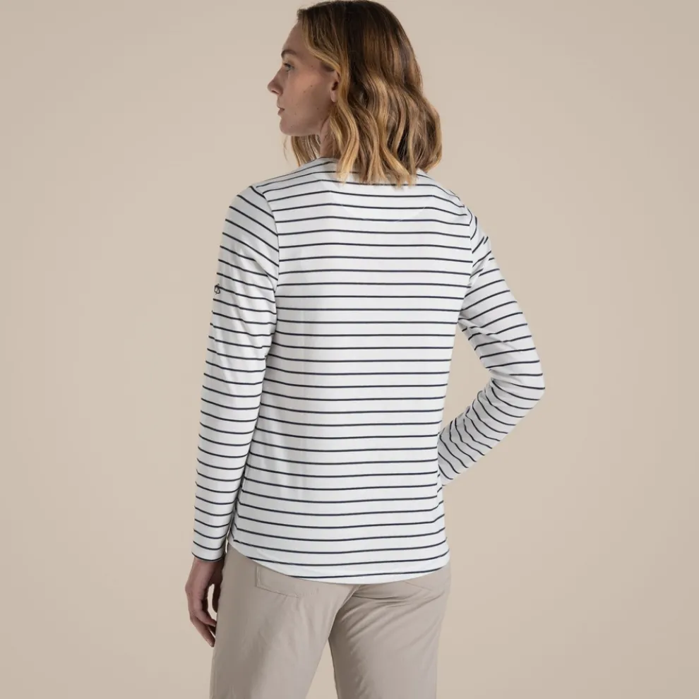Women's NosiLife Akona Long Sleeved Top | Blue Navy Stripe