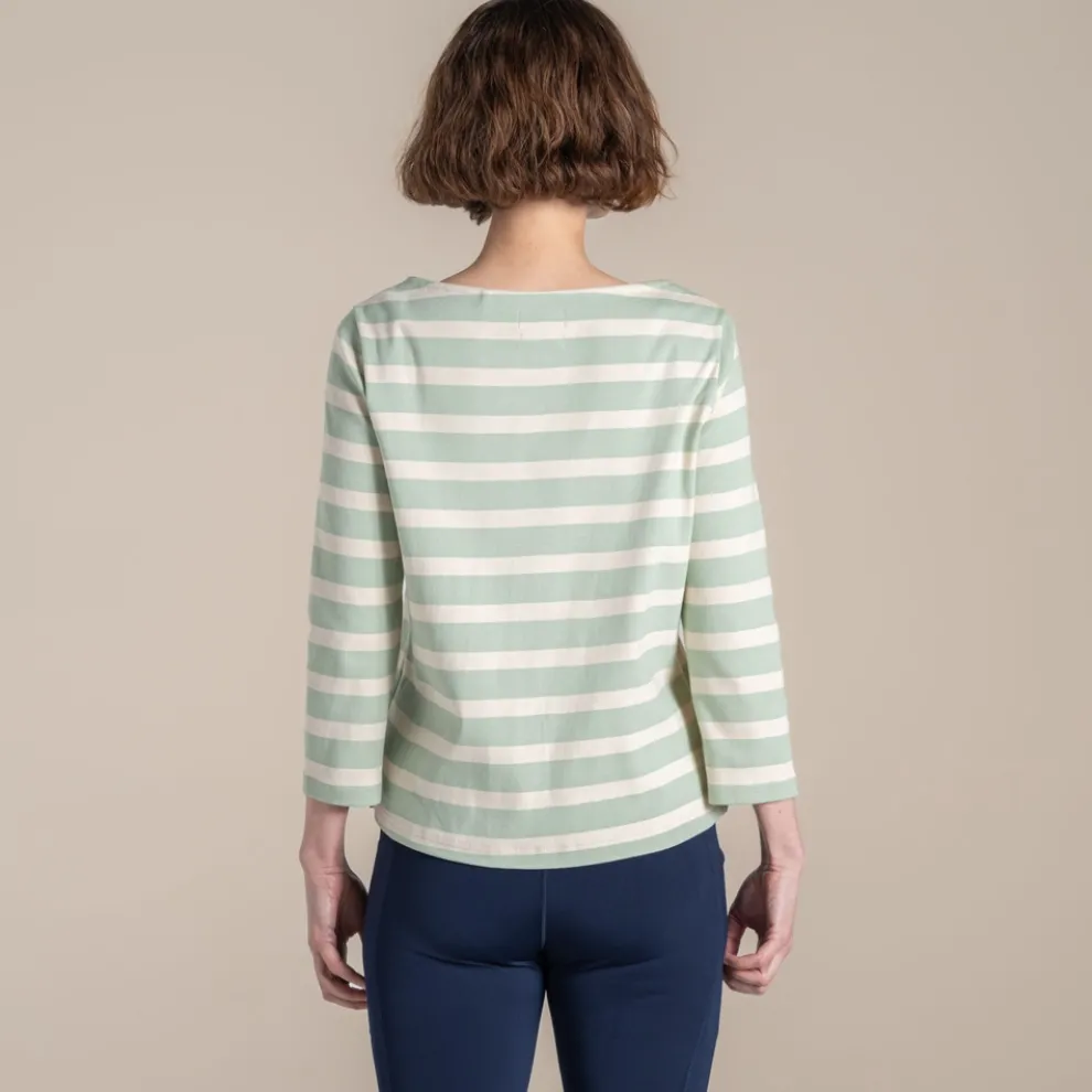 Women's Pavey Long Sleeved Top | Iced Matcha Stripe
