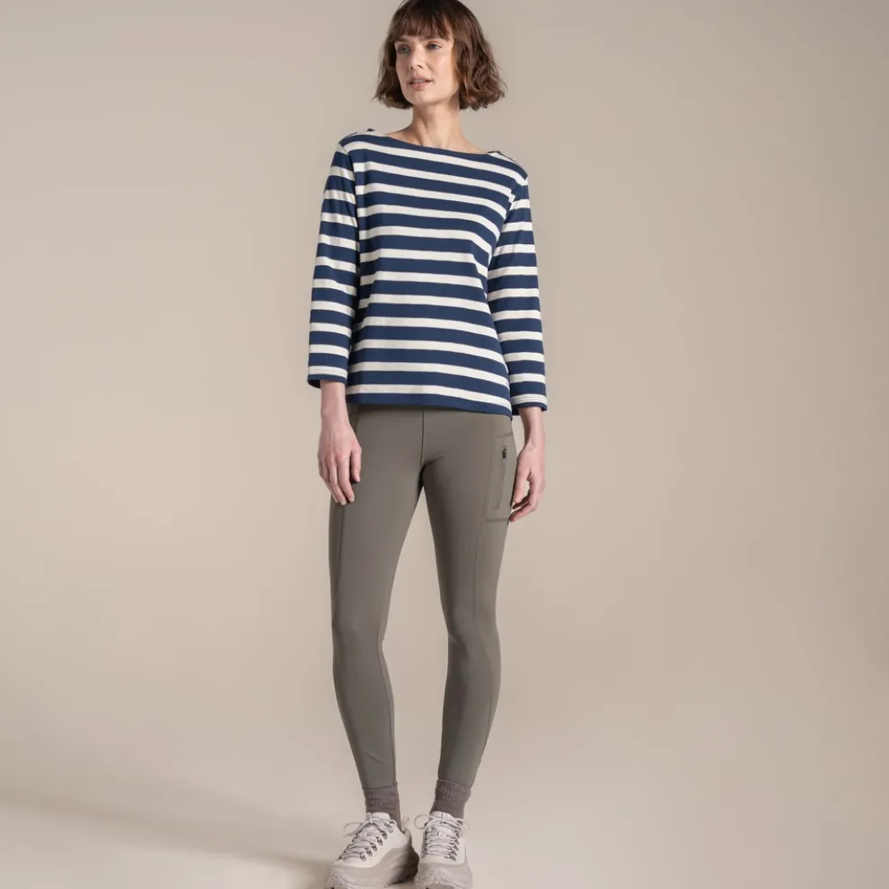 Women's Pavey Long Sleeved Top | Blue Navy Stripe