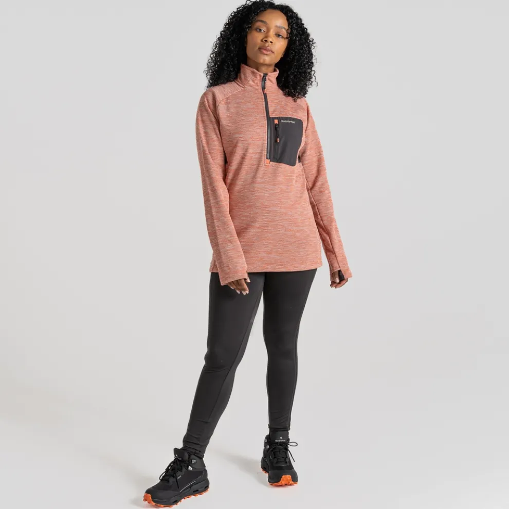 Women's Trina Half Zip Fleece | Fusion Coral